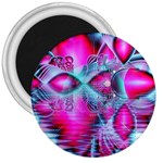 Ruby Red Crystal Palace, Abstract Jewels 3  Button Magnet
