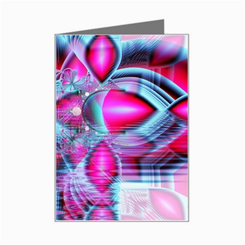 Ruby Red Crystal Palace, Abstract Jewels Mini Greeting Card from ZippyPress Left