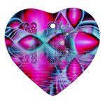 Ruby Red Crystal Palace, Abstract Jewels Heart Ornament (Two Sides)