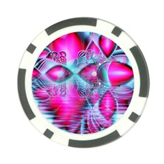 Ruby Red Crystal Palace, Abstract Jewels Poker Chip from ZippyPress Front