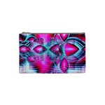 Ruby Red Crystal Palace, Abstract Jewels Cosmetic Bag (Small)