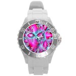 Ruby Red Crystal Palace, Abstract Jewels Plastic Sport Watch (Large)
