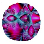 Ruby Red Crystal Palace, Abstract Jewels 18  Premium Round Cushion 