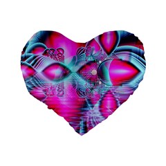 Ruby Red Crystal Palace, Abstract Jewels 16  Premium Heart Shape Cushion  from ZippyPress Back
