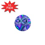 Peacock Crystal Palace Of Dreams, Abstract 1  Mini Button Magnet (10 pack)