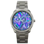 Peacock Crystal Palace Of Dreams, Abstract Sport Metal Watch