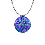 Peacock Crystal Palace Of Dreams, Abstract Button Necklace