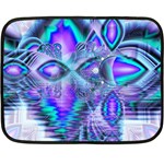 Peacock Crystal Palace Of Dreams, Abstract Mini Fleece Blanket (Two Sided)