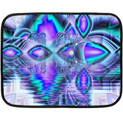 Peacock Crystal Palace Of Dreams, Abstract Mini Fleece Blanket (Two Sided) from ZippyPress 35 x27  Blanket Back