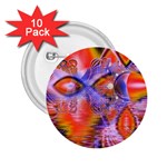 Crystal Star Dance, Abstract Purple Orange 2.25  Button (10 pack)