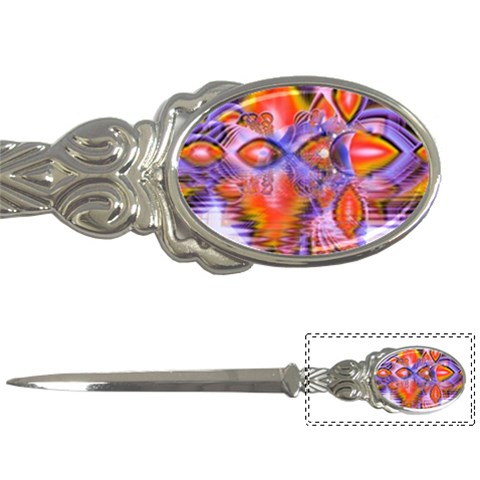 Crystal Star Dance, Abstract Purple Orange Letter Opener from ZippyPress Front