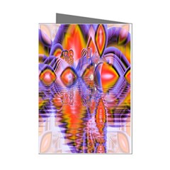 Crystal Star Dance, Abstract Purple Orange Mini Greeting Card (8 Pack) from ZippyPress Left