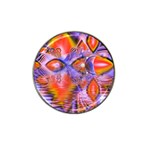 Crystal Star Dance, Abstract Purple Orange Golf Ball Marker 4 Pack (for Hat Clip)