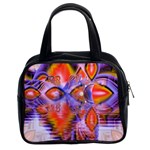 Crystal Star Dance, Abstract Purple Orange Classic Handbag (Two Sides)