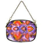 Crystal Star Dance, Abstract Purple Orange Chain Purse (Two Sided) 