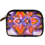 Crystal Star Dance, Abstract Purple Orange Digital Camera Leather Case