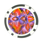 Crystal Star Dance, Abstract Purple Orange Poker Chip (10 Pack)