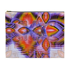 Crystal Star Dance, Abstract Purple Orange Cosmetic Bag (XL) from ZippyPress Front