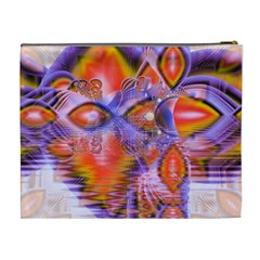 Crystal Star Dance, Abstract Purple Orange Cosmetic Bag (XL) from ZippyPress Back