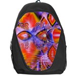 Crystal Star Dance, Abstract Purple Orange Backpack Bag