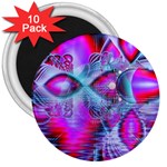 Crystal Northern Lights Palace, Abstract Ice  3  Button Magnet (10 pack)
