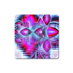 Crystal Northern Lights Palace, Abstract Ice  Magnet (Square)