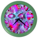 Crystal Northern Lights Palace, Abstract Ice  Wall Clock (Color)