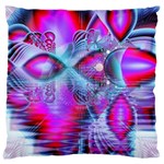 Crystal Northern Lights Palace, Abstract Ice  Large Cushion Case (Single Sided) 