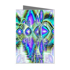 Abstract Peacock Celebration, Golden Violet Teal Mini Greeting Card (8 Pack) from ZippyPress Left