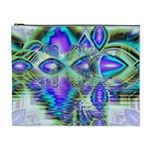 Abstract Peacock Celebration, Golden Violet Teal Cosmetic Bag (XL)
