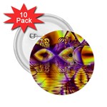 Golden Violet Crystal Palace, Abstract Cosmic Explosion 2.25  Button (10 pack)