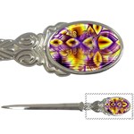 Golden Violet Crystal Palace, Abstract Cosmic Explosion Letter Opener