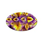 Golden Violet Crystal Palace, Abstract Cosmic Explosion Sticker (Oval)
