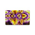Golden Violet Crystal Palace, Abstract Cosmic Explosion Magnet (Name Card)