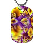 Golden Violet Crystal Palace, Abstract Cosmic Explosion Dog Tag (One Sided)