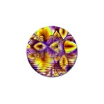 Golden Violet Crystal Palace, Abstract Cosmic Explosion Golf Ball Marker 4 Pack