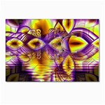 Golden Violet Crystal Palace, Abstract Cosmic Explosion Postcards 5  x 7  (10 Pack)