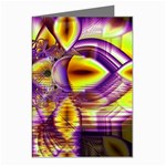 Golden Violet Crystal Palace, Abstract Cosmic Explosion Greeting Card (8 Pack)