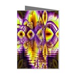 Golden Violet Crystal Palace, Abstract Cosmic Explosion Mini Greeting Card (8 Pack)