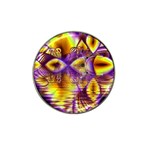 Golden Violet Crystal Palace, Abstract Cosmic Explosion Golf Ball Marker (for Hat Clip)