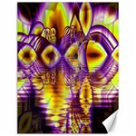 Golden Violet Crystal Palace, Abstract Cosmic Explosion Canvas 12  x 16  (Unframed)