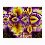Golden Violet Crystal Palace, Abstract Cosmic Explosion Glasses Cloth (Small, Two Sided)