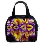 Golden Violet Crystal Palace, Abstract Cosmic Explosion Classic Handbag (Two Sides)