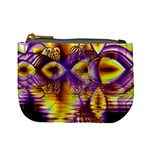 Golden Violet Crystal Palace, Abstract Cosmic Explosion Coin Change Purse