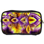 Golden Violet Crystal Palace, Abstract Cosmic Explosion Travel Toiletry Bag (One Side)