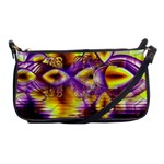 Golden Violet Crystal Palace, Abstract Cosmic Explosion Evening Bag