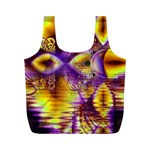 Golden Violet Crystal Palace, Abstract Cosmic Explosion Reusable Bag (M)