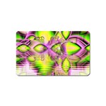 Raspberry Lime Mystical Magical Lake, Abstract  Magnet (Name Card)