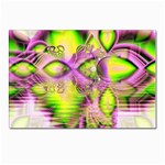 Raspberry Lime Mystical Magical Lake, Abstract  Postcard 4 x 6  (10 Pack)