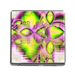Raspberry Lime Mystical Magical Lake, Abstract  Memory Card Reader with Storage (Square)